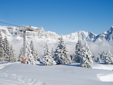 (flumserberg, st.gallen, İsviçre İsviçre Alpleri'nde kış)