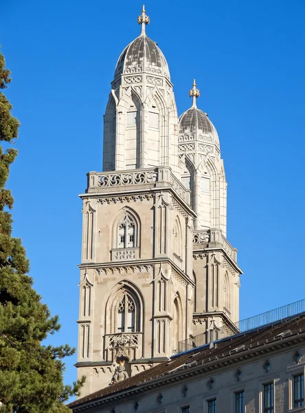 Grossmunster" cathedral in Zurich — Stock Photo, Image