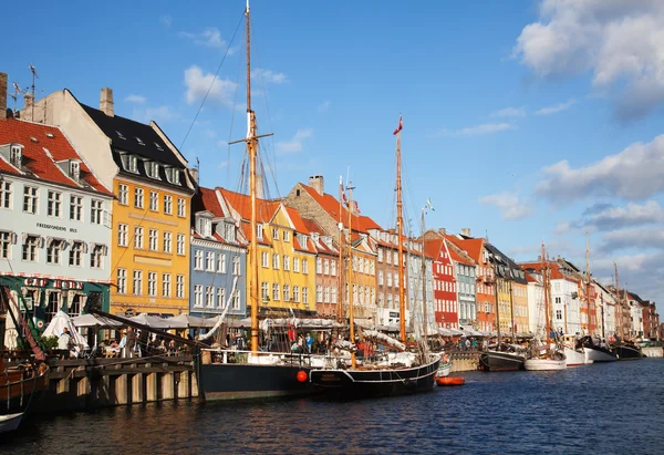 Kopenhagen Nyhavn District Een Zonnige Zomerdag — Stockfoto
