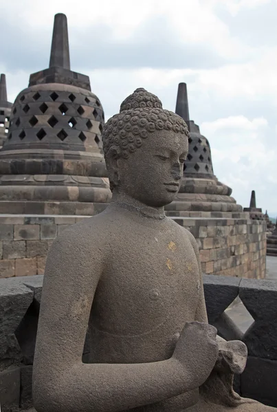 在印度尼西亚的婆罗浮屠佛塔 — 图库照片