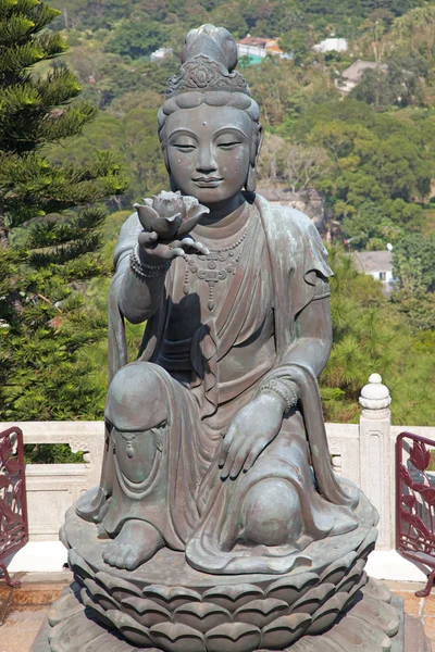 Μποντισάτβα Γλυπτική Κοντά Big Βούδα Στο Χονγκ Κονγκ — Φωτογραφία Αρχείου