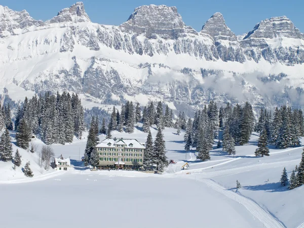 Vinter Schweiziska Alperna Flumserberg Gallen Schweiz — Stockfoto