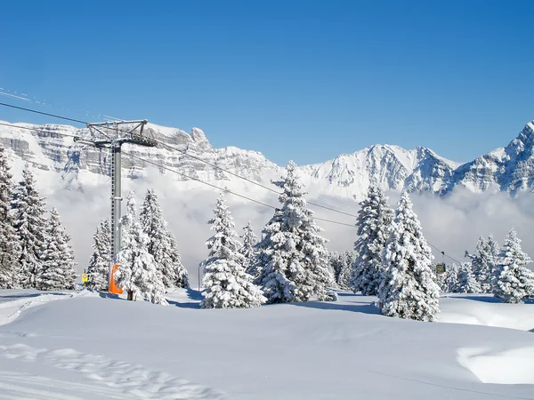 フルームサーベルク ザンクトガレン スイス スイス アルプスの冬 — ストック写真