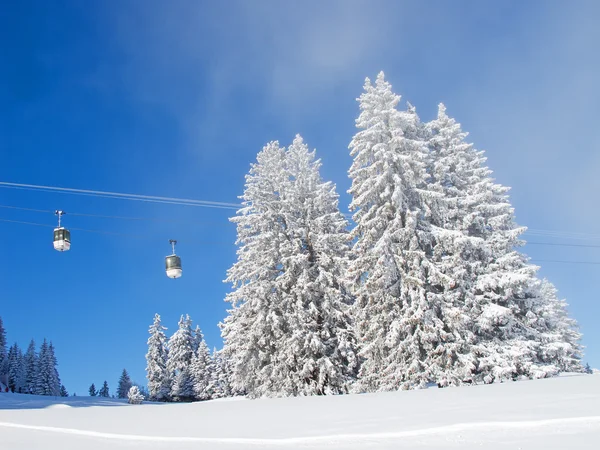 冬季在瑞士阿尔卑斯山 Flumserberg 圣加伦 — 图库照片