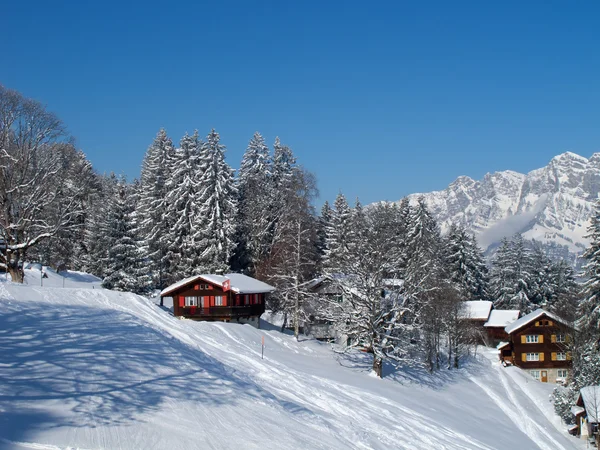 Χειμώνα Στις Άλπεις Της Ελβετίας Flumserberg Gallen Ελβετία — Φωτογραφία Αρχείου