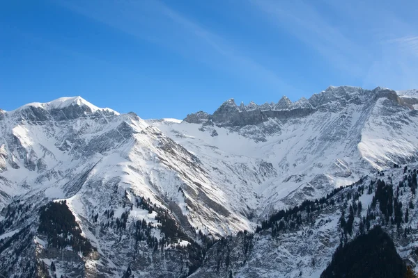冬季在瑞士阿尔卑斯山 Flumserberg 圣加伦 — 图库照片