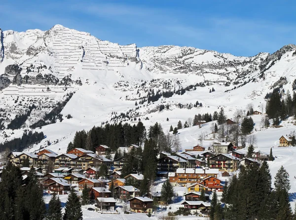 Χειμώνα Στις Άλπεις Ελβετικό Amden Σεντ Γκάλεν Ελβετία — Φωτογραφία Αρχείου