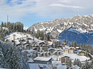 Winter in alps clipart