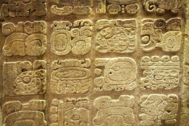 Aztec stone carving clipart