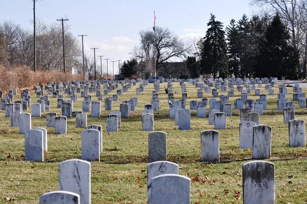Cemitério lápides militares — Fotografia de Stock