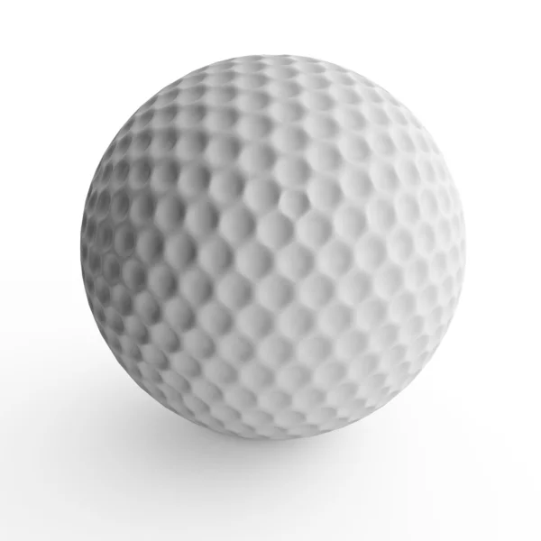 Golf Míček Izolovaný Bílém — Stock fotografie