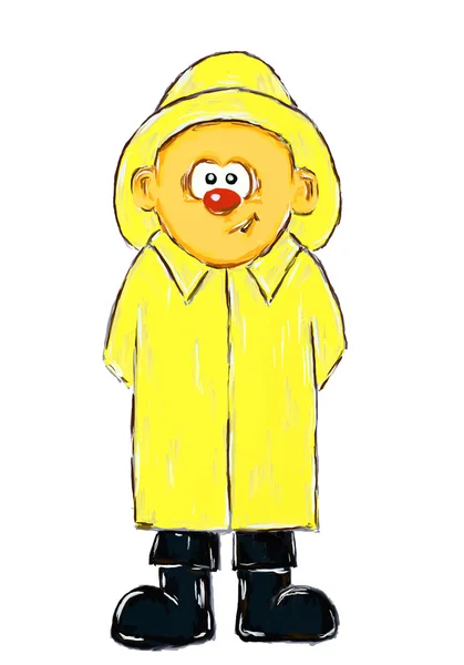 Boy with raincoat — Stock Photo, Image