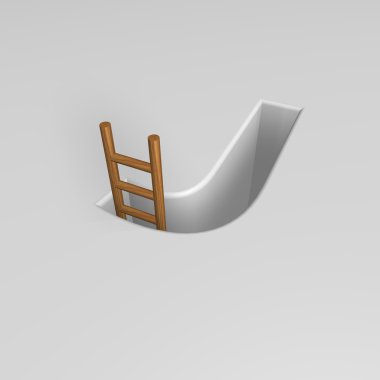 Letter j and ladder clipart