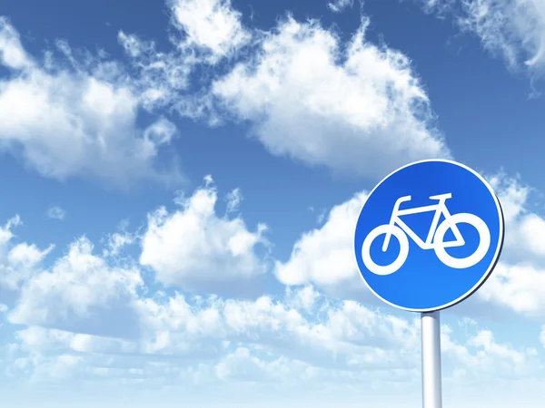 Straßenschild Fahrrad — Stockfoto