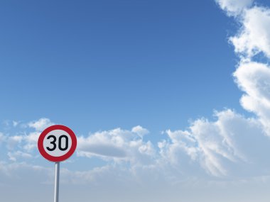 Speed limit thirty clipart