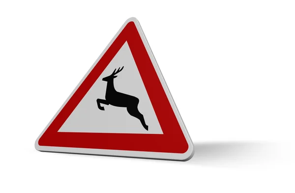 Stock image Attention deer crossing