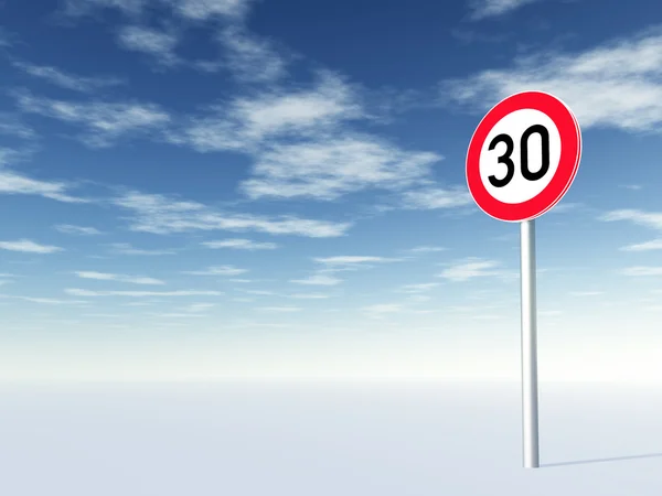 Límite de velocidad treinta — Foto de Stock