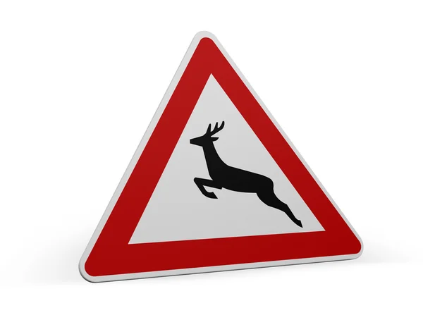 stock image Attention deer crossing