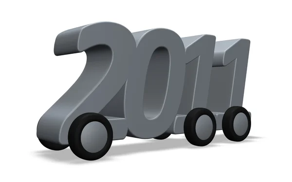 2011 on wheels — Stock Photo, Image
