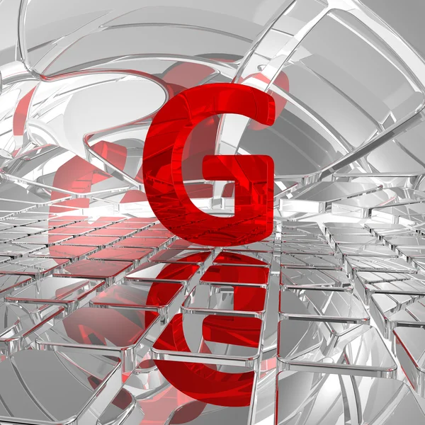 G in futuristische ruimte — Stockfoto