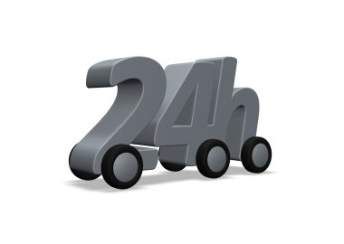 24h delivery clipart