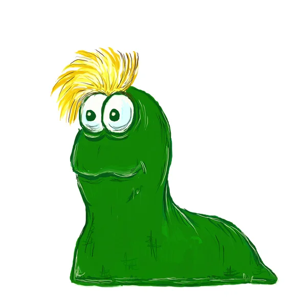 Groene worm — Stockfoto