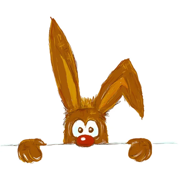 漫画复活节兔子 — 图库照片