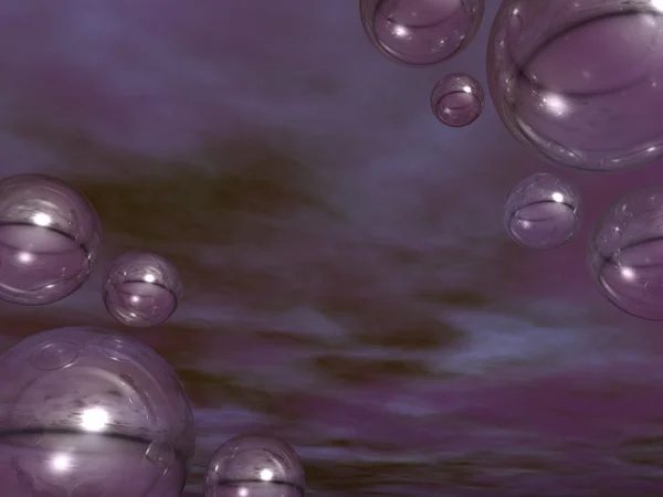 Soap Bubbles Dark Sky Illustration — Stock Photo, Image