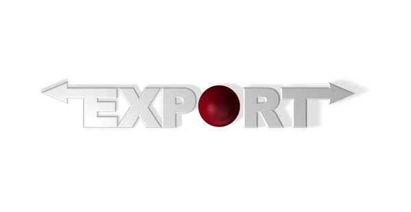 Palavra Exportação Com Setas Ilustração — Fotografia de Stock