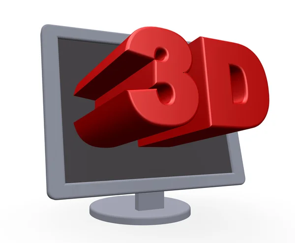 3D-s tv-fehér háttér — Stock Fotó