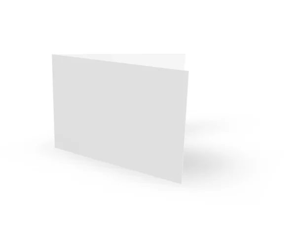 ホワイト バック グラウンド イラストレーション上の空白のカード — ストック写真