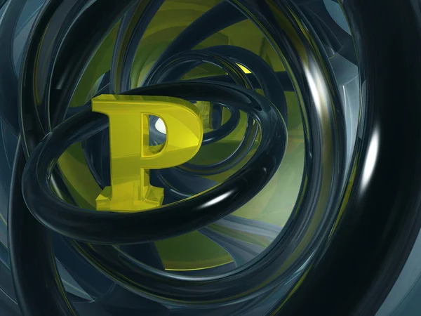 Letter p — Stock Photo, Image