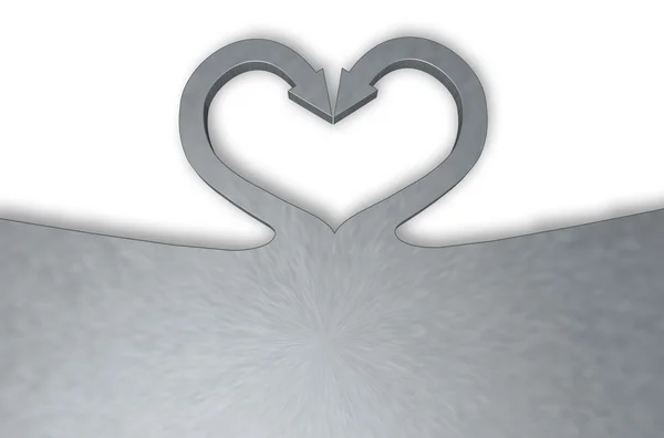 Δύο Βέλη Κάνει Μια Καρδιά Σύμβολο Απεικόνιση — Φωτογραφία Αρχείου