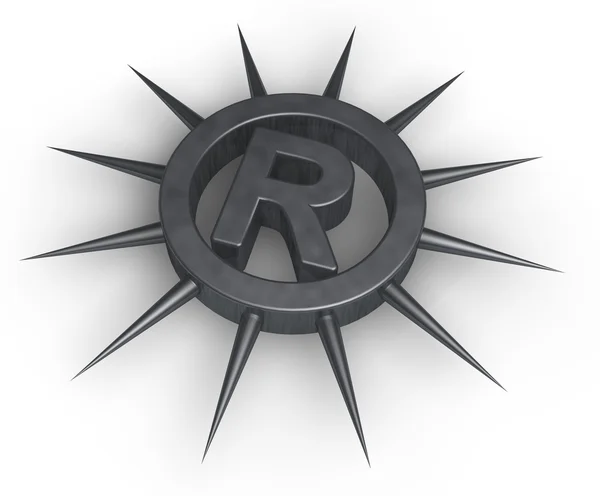 Registered Trademark Symbol Spikes Illustration — Stock Photo, Image
