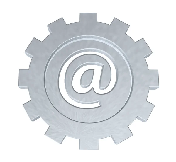 E-mail alias na roda de engrenagem — Fotografia de Stock