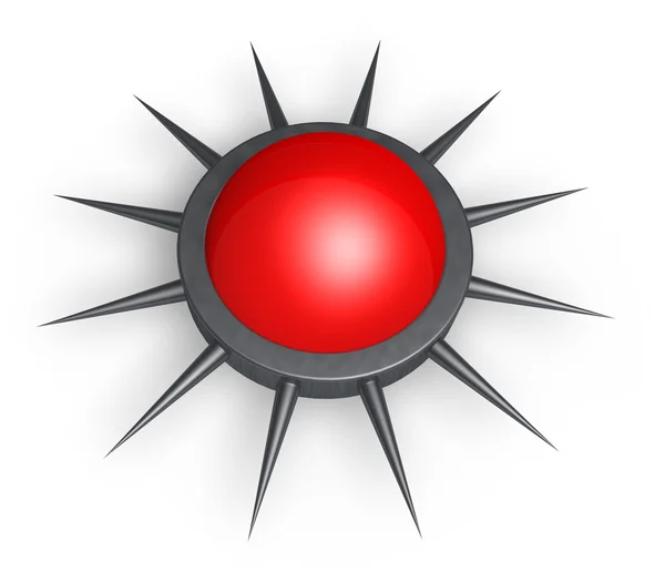 Button with spikes — Stock Photo, Image