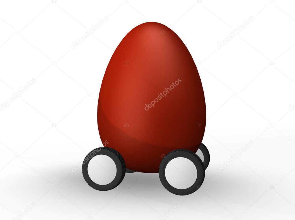 Egg on wheels