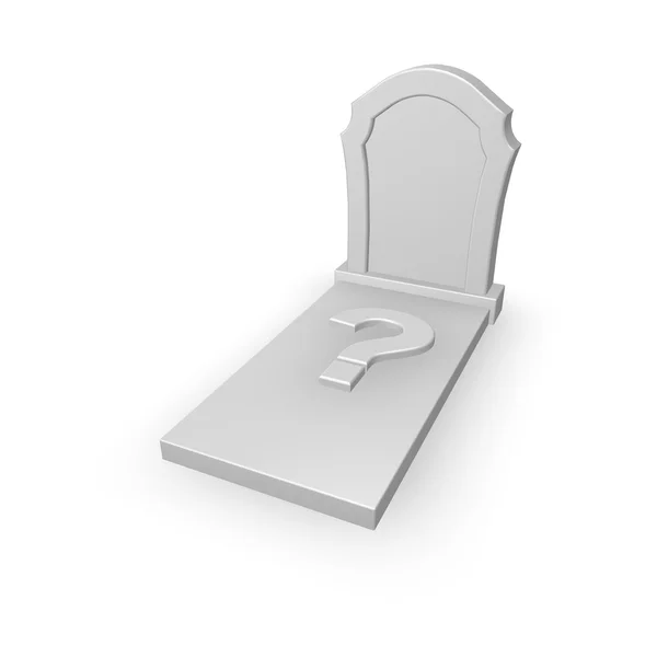 Gravestone with question mark — Stock Photo, Image