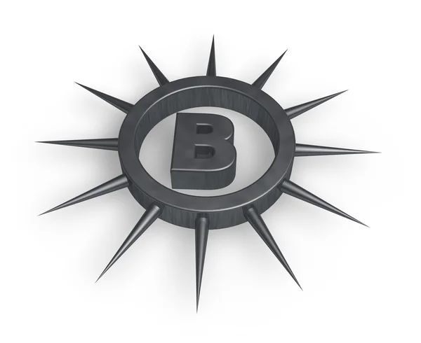 Spiky letter b — Stock Photo, Image