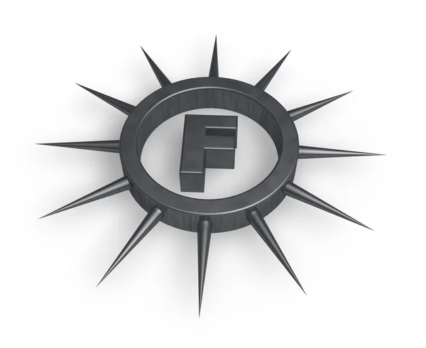 Spiky letter f — Stock Photo, Image