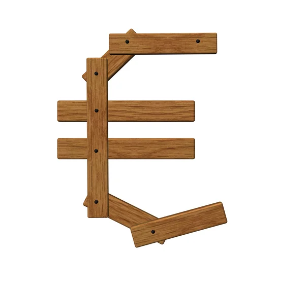 Euro de madera —  Fotos de Stock