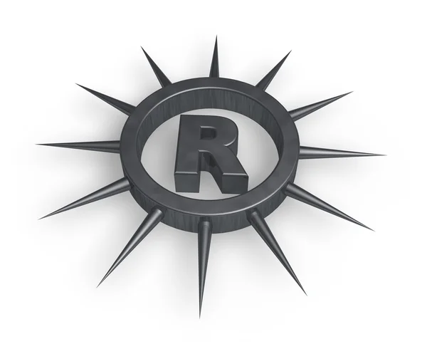 Spiky letter r — Stock Photo, Image