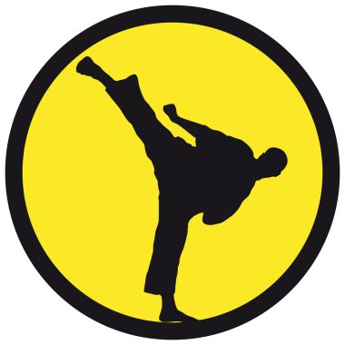 Martial art colored simbol. clipart