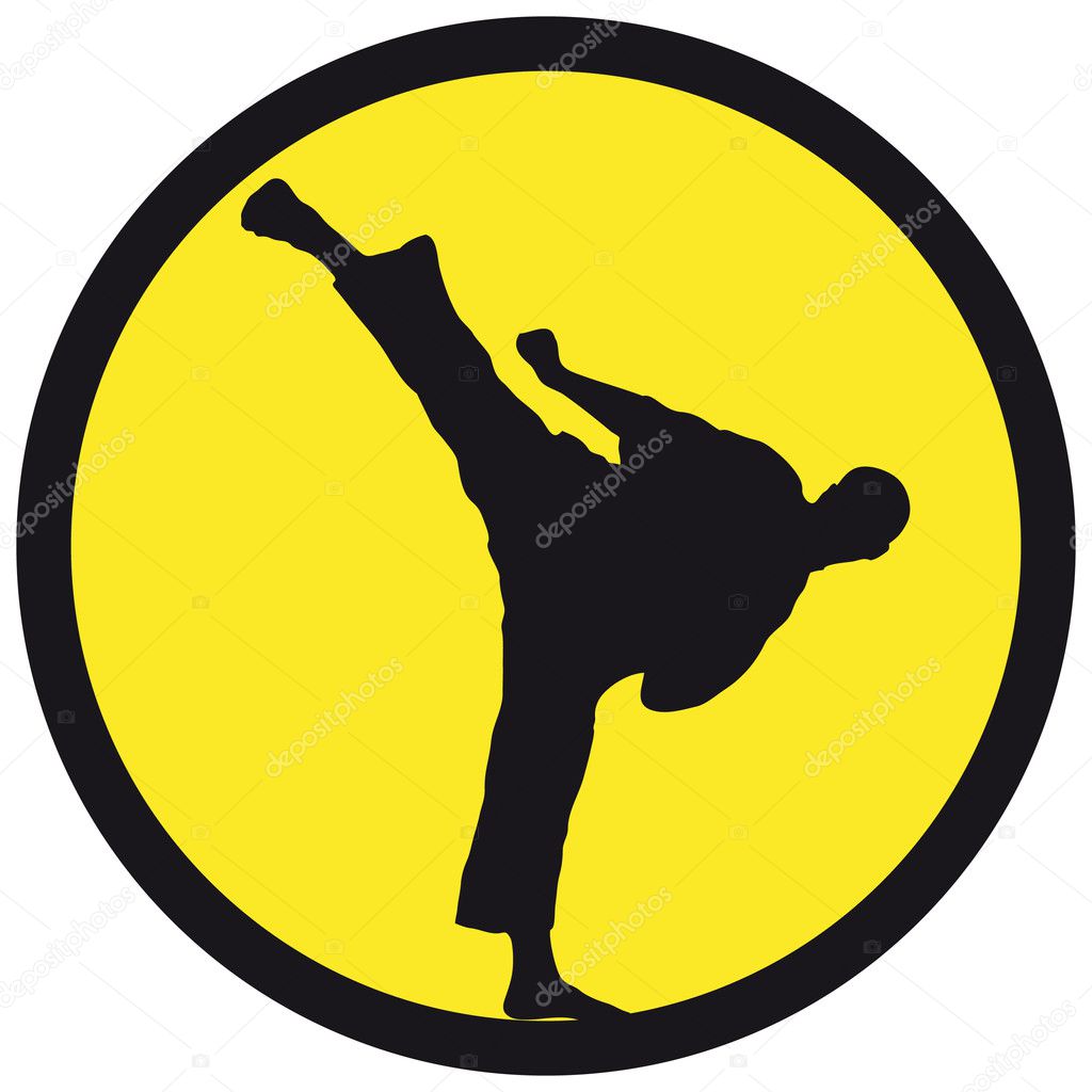 Martial art colored simbol.