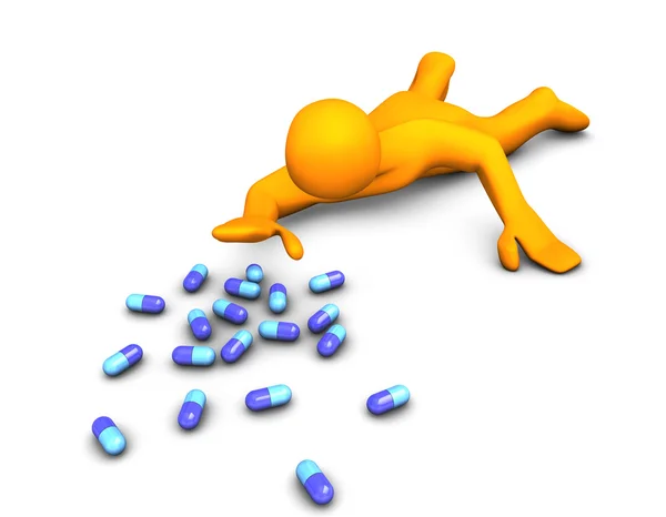 Uzależnienie tabletki — Zdjęcie stockowe
