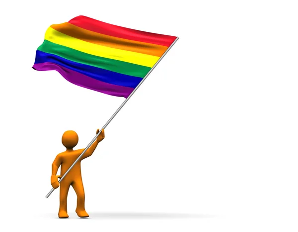Homosexuella flagga — Stockfoto