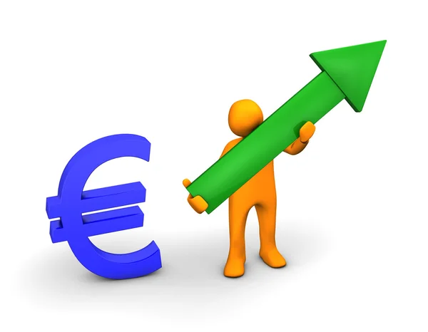 Euro nahoru — Stock fotografie