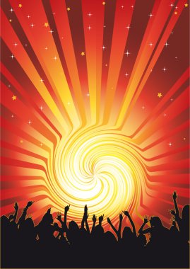 Beachparty Funky Sun clipart