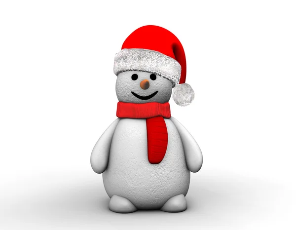 Santa boneco de neve — Fotografia de Stock