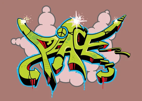 Graffiti Pace — Vettoriale Stock